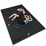 Large Exercise Mat 7'x5'x7mm innhom Workout Mat Gym Flooring for Home Gym Mats Exercise Mats for Home Workout Thick Floor Mat for Fitness Jump Rope Cardio Stretch Plyo Treadmill MMA