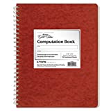 Ampad Retro Computation Notebook, 9 1/4" x 11 3/4", 75 Sheets, Red