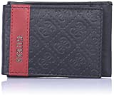 Guess Men's Leather Front Pocket Wallet, Charcoal, One Size