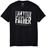 Star Wars Men's Officially Licensed Tees for Dad, black//Father spray, medium