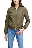 Levi's Women Diamond Quilted Bomber Jacket, Army Green, X-Large