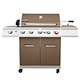 Royal Gourmet GA5403C Premier 5 BBQ Propane Gas Grill with Rotisserie Kit, Sear, Infrared Rear Side Burner, Patio Picnic Backyard Cabinet Style Outdoor Party Cooking, Coffee