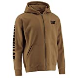 Caterpillar Men's Full Zip Hooded Sweatshirt (Regular and Big & Tall Sizes), Bronze, XX-Large Tall