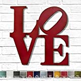 LOVE Metal Wall Art - Choose your size - 8x8, 11x11, 17x17, 24x24 or 36x36 inch tall - Choose LOVE, HOME, HOPE or AMOR sign - Choose your Patina Color