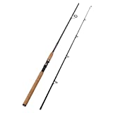 Fiblink 2-Piece Sea Bass Fishing Rod Portable Offshore Carbon Fiber Spinning Fishing Rod Lightweight Sea Bass Spinning Pole (7’6” Medium Heavy & 9’ Medium) (9’ Medium Heavy) (7’6” Medium Heavy)