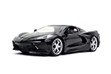 Jada Toys Bigtime Muscle 1:24 2020 Chevy Corvette Stingray Die-cast Car Black, Toys for Kids and Adults