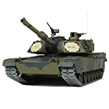 Heng Long Modified Edition 1/16 2.4ghz Remote Control US M1A2 Abrams Tank Camouflage Color(360-Degree Rotating Turret)(Steel Gear Gearbox)(3800mah Battery)(Metal Tracks &Sprocket Wheel & Idle Wheel)