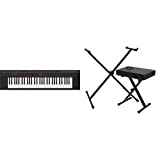 Yamaha NP12 61-Key Lightweight Portable Keyboard, Black with Stand, Bench and Power Supply