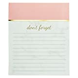 Graphique Blush Pink Jotter Notepad, Pad of Paper w/ 250 Tearable Ruled Pages, Elegant and Fun, Embellished with Gold Foil, Great for Kitchen Counters, Nightstands, Desks, and More, 4.5" x 5.5" x 1"