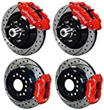 NEW WILWOOD DISC BRAKE KIT, 13"/12" DRILLED ROTORS, RED 6 PISTON FRONT & 4 PISTON REAR CALIPERS, 67-69 CAMARO/FIREBIRD & 64-72 GM A-BODY CHEVELLE EL CAMINO MALIBU SKYLARK CUTLASS 442 F85 GTO LEMANS