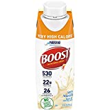 BOOST Very High Calorie Nutritional Drink, Very Vanilla, 8 Fl Oz (Pack of 24)