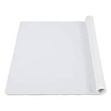 24 X 20inch X-Large Reusable Silicone Table Mat Child Kids Dinner Placemat Desk Countertop Waterproof Protector Heat Insulation Kitchen Pastry Rolling Dough Pad Tool (Grey)