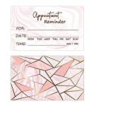 RXBC2011 Appointment Reminder Cards Marble pink and gold Pack of 100