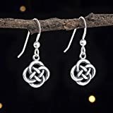 Sterling Silver Tiny Celtic Love Knot Earrings - Handmade, Solid .925