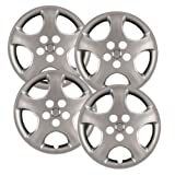 Hubcaps.com - Premium Quality 15" Silver Hubcaps / Wheel Covers fits Toyota Corolla, Heavy Duty Construction (Set of 4)