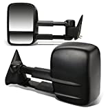 DNA Motoring TWM-001-T222-BK Pair of Manual Adjustment Towing Side Mirrors Compatible With 99-07 Silverado Sierra / 00-06 Suburban Tahoe Yukon,Black