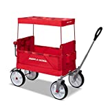 Radio Flyer Beach & Boardwalk Wagon, Folding Beach Cart, Ages 1.5+, Red Beach Wagon