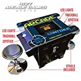 Creative Arcades Full Size Commercial Grade Cocktail Arcade Machine | 2 Player | 412 Games | 22" LCD Screen | Square Glass Top | LED | 2 Sanwa Joysticks | Trackball | 2 Stools | 3 Year Warranty