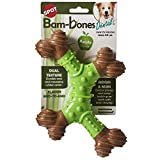 SPOT Ethical Products Bambone Dental X-Bone 8" / Dog Toys for Aggressive Chewers Dog Chew Toy X-Bone Chew Toys for Aggressive Dogs Interactive Dog Toy/Apple, Multicolor