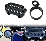 ONETK Speedo 39mm Side Mount/Relocation Bracket+Speedometer Relocation Cover for Harley Davidson Sportster XL Models 1993-2020 XL883 XL1200 Iron 883 Forty-Eight 72 48,Black