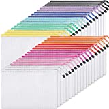 EOOUT 36pcs Plastic Mesh Zipper Pouch Document Bag, Plastic Zip File Folders in 11 Colors, Letter Size, A4 Size, for School Office Supplies