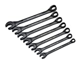 Crescent 7 Pc. X6 Black Oxide Spline Open End Ratcheting Combination Metric Wrench Set - CX6RWM7