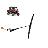 Valchoose UTV Hand Operated Windshield Wiper 15.7 Wiper Blades, Fiberglass Skeleton Manual Wiper Blades Fit Polaris Ranger RZR Kawasaki Honda Pioneer Golf Cart - Instruction Included