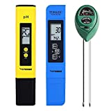 VIVOSUN Digital PH Meter, TDS and EC Pen for Water, Soil Moisture Tester