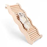 Niteangel Hamster Climbing Toy Wooden: Ladder Bridge for Hamsters Gerbils Mice and Small Animals (Large - 10.35'' L)