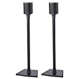 Sanus Wireless Sonos Speaker Stand for Sonos One, Play:1, & Play:3 - Audio-Enhancing Design with Built-in Cable Management - Pair (Black) - WSS22-B1