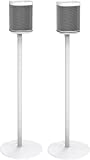 ynVISION.DESIGN Fixed Height Floor Stands Compatible with Sonos One, One SL, and Play:1 Speaker | 2 Pack | YN-ONE Pair (White)