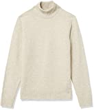 Amazon Essentials Men's Long-Sleeve Soft Touch Turtleneck Sweater, Off White, Large