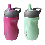 Tommee Tippee Insulated Sportee Toddler Water Bottle with Handle, Girl - 12M+, Pink & Mint, 2 Count