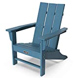 SERWALL Adirondack Chair Outdoor Classic Chair Weather-Resistant for Patio Deck Garden, Backyard Composite Chair Design- Blue