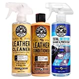 Chemical Guys Leather Cleaner and Conditioner Complete Leather Care Kit (16 oz) (2 Items) with SPI22016 Total Interior Cleaner & Protectant, 16. Fluid_Ounces
