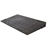 Silver Spring 4" High Rubber 3-Channel Threshold Ramp for Wheelchairs, Mobility Scooters, and Power Chairs, with Slip-Resistant Surface  DH-UP-84