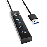 Ps4/Ps4 Slim/Ps4 Pro Hub,4 Port USB 3.0 Hub High Speed USB Cable Adapter for PS4,PS5,Xbox ONE,Notebook PC, Laptop, USB Flash Drives… (Black)