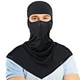 Balaclava - Windproof and Sun Protection Full Face Mask Cycling Motorcycle Breathable Neck Cover in Summer for Men and Women Black
