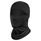 Achiou Balaclava Face Mask UV Protection Ice Silk for Men Women Sun Hood Cycling, Climing, Running Black