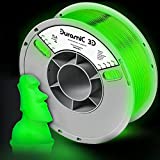 DURAMIC 3D PLA Glow in The Dark Filament 1.75mm Glow Green, 3D Printing PLA Filament 1.75mm Dimensional Accuracy +/- 0.05 mm, 1kg Spool