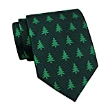 Kebocis Christmas Ties Novelty Tree Ties for Men Holiday Necktie, Green