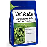 Dr Teal's Pure Epsom Salt Soak, Relax & Relief with Eucalyptus & Spearmint, 3lbs