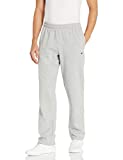 Champion Men's Powerblend Open Bottom Sweatpants, oxford gray, Small