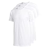 adidas Men's Athletic Comfort Crew Neck Undershirt (3-Pack), White White White, MEDIUM