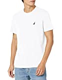 Nautica Men's Short Sleeve Crew Neck T-Shirt, Bright White Solid, Large