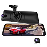 AUTO-VOX V5PRO OEM Look Rear View Mirror Camera with Neat Wiring, No Glare Mirror Dash Cam , 9.35'' Full Laminated Ultrathin Touch Screen , Dual 1080P Super Night Vision