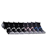Puma No Show Women's Socks, Moisture Control Mesh Ventilation (8 Pair) (Hot Pink, Turquoise, Grey)