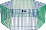Small Animal Pet Playpen /Exercise Pen, Blue and Green,1 Count (Pack of 1), Small Animal Playpen.