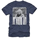 Star Wars unisex adult Star Wars - Words of Wisdom T-shirt T Shirt, Premium Navy Heather, X-Large US