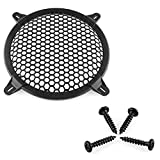 DGZZI Grill Cover 8" Black Hexagonal Plastic Mesh Car Audio Speaker Sub Woofer Grille Guard Protector Cover with 4PCS Screws Car Subwoofer Speaker Cover 8Inch